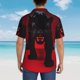 thumbnail image 4 of Balery Black Panther Red Background Camisas hawaianas de manga corta para hombre, camisas playeras de corte holgado, camisas de vacaciones con botones,3X-Large, 4 of 7