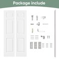 thumbnail image 3 of JUBEST 36"x80" 6 Panel White Primed Hollow-Core Interior Composite Bifold Closet Door, 3 of 8