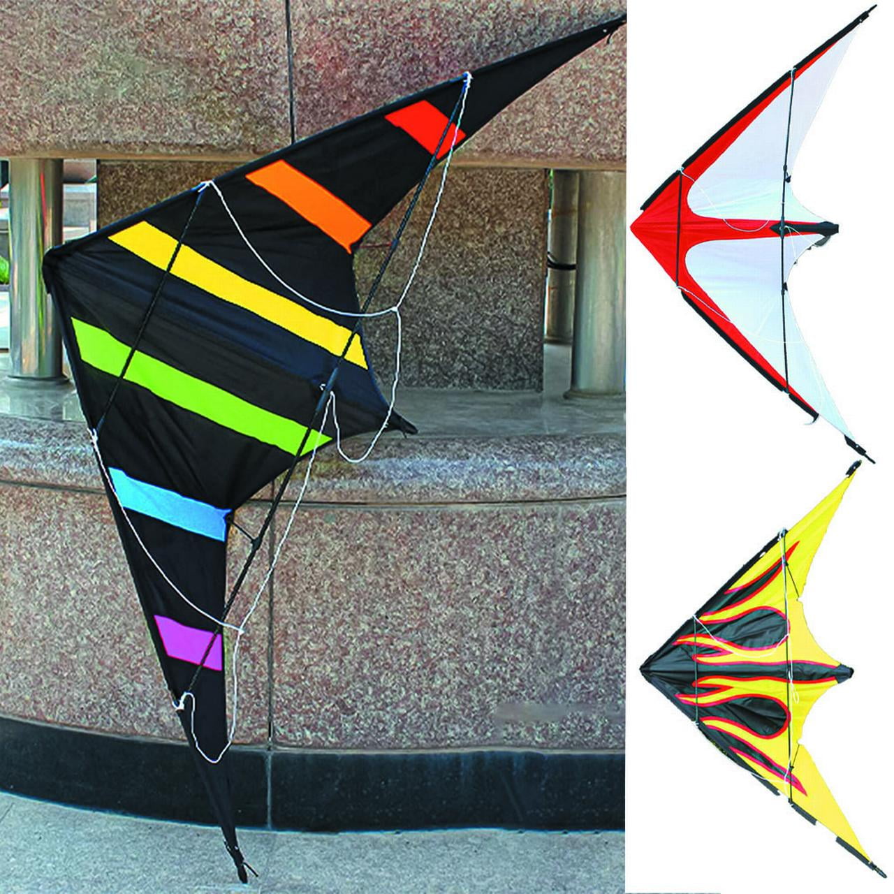 1.2m rainbow triangle+30m Kite Line Single Line For Kids &Adults Easy To Fly New 