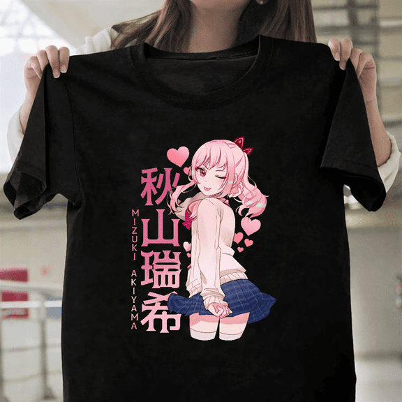 Mizuki Akiyama Project Sekai Colorful Stage Anime Game Unisex T-Shirt, for men & women, up to size 5XL.