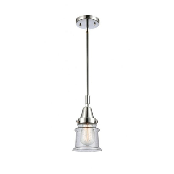 447-1S-PC-G184S Innovations Lighting Canton - 1 Light Stem Hung Mini Pendant In Industrial Style-11.13 Inches Tall and 6.5 Inches Wide-Polished Chrome