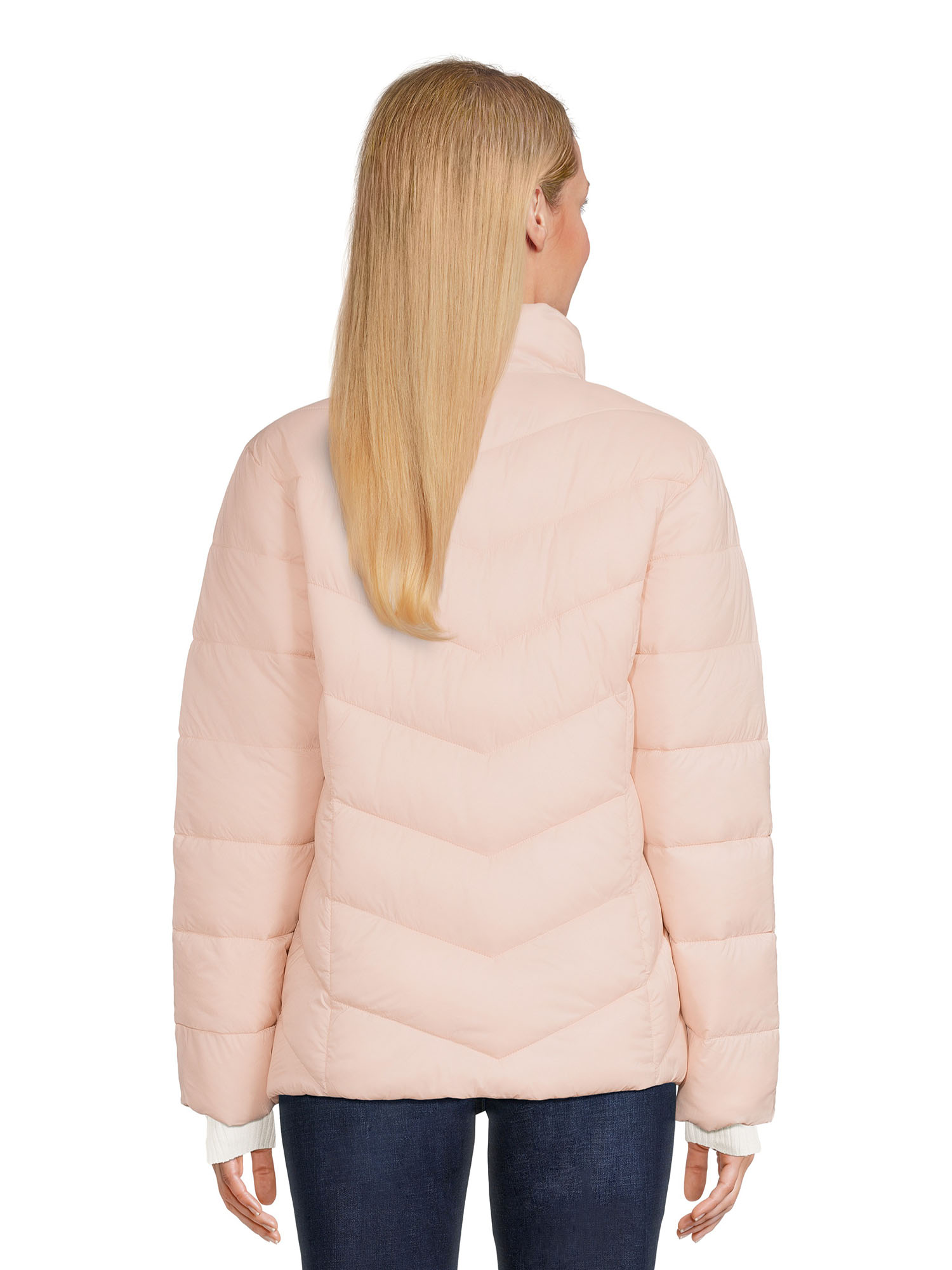 Time and Tru Women's Chevron Midweight Puffer Jacket, Sizes XS-3X - image 5 of 8