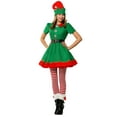 thumbnail image 1 of Womens Holiday Elf Costume Dress and Hat Elf Costume, 1 of 13