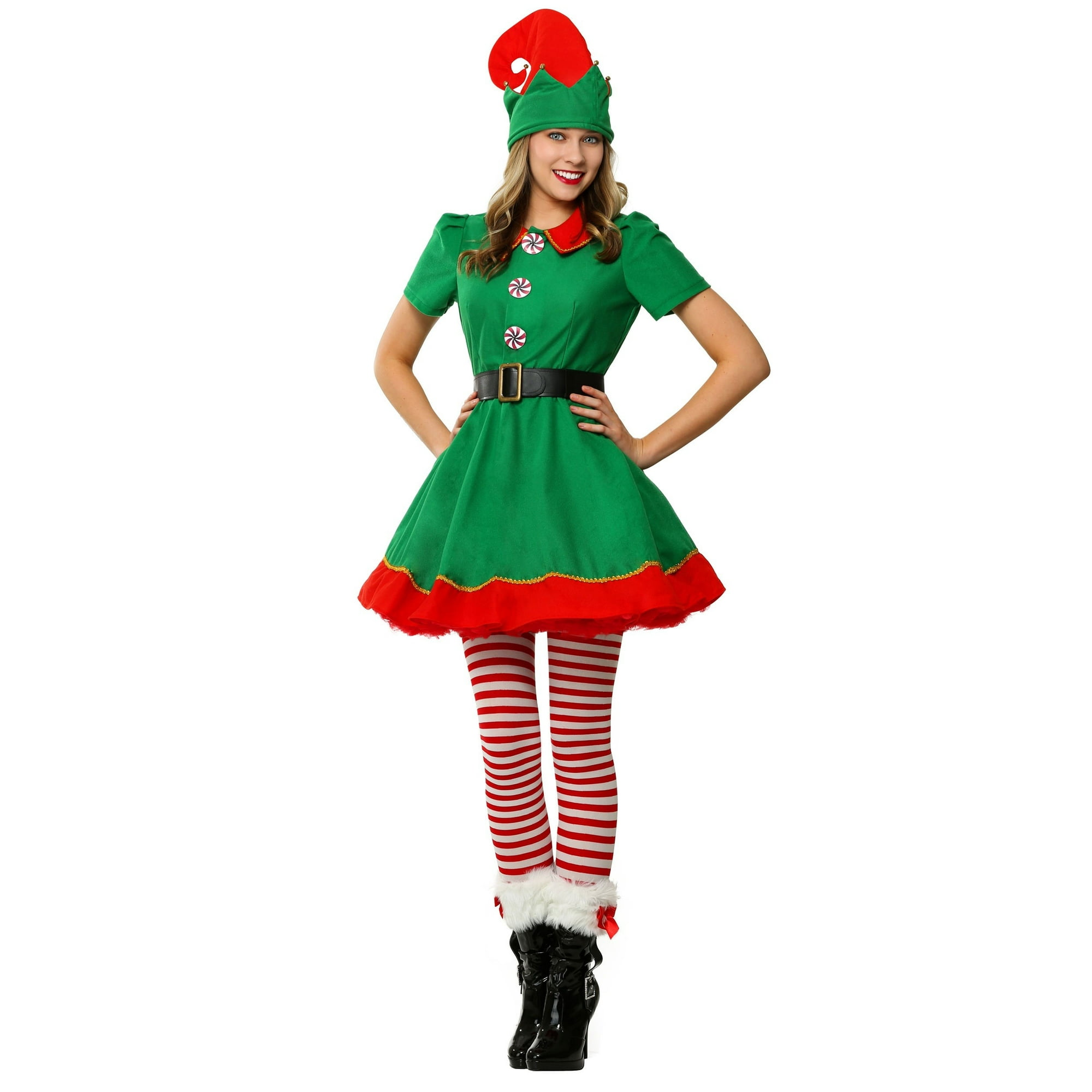 Women s Holiday Elf Costume Walmart
