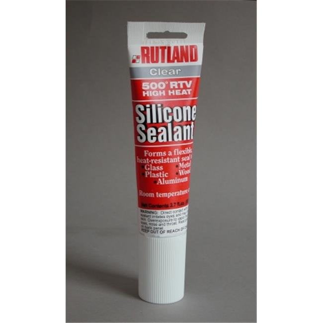 RUTLAND 500ºF RTV High Heat Silicone Sealant, 2.7 oz Tube, Clear