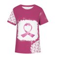 thumbnail image 4 of Blusa de manga corta con estampado de cuello redondo informal para mujer a la moda, Tops de verano Pompotops hkajfhjk457135, 4 of 5