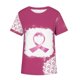 thumbnail image 4 of Blusa de Manga Corta Con Estampado de Cuello Redondo Informal A La Moda Para Mujer Odeerbi ODB180959, 4 of 5