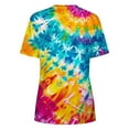 thumbnail image 5 of SWPZC Women's Tie Dye Graphic Tees Casual Short Sleeve Crewneck Tshirt Blouse Summer Dressy Comfy Loose Fit Tunic Cute Tops Woman Shirts Short Sleeve Long Sleeve T Shirts Women, 5 of 5