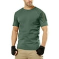 thumbnail image 2 of VBTAPA Workout Shirts for Men Raglan Short Sleeve Athletic Gym Active T Shirt Moisture Wicking Lightweight Sports Tee Tops Army Green XL, 2 of 6