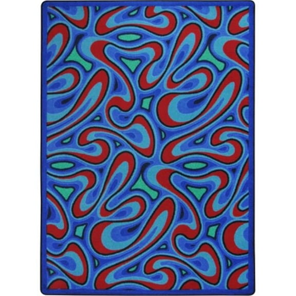 Kaleidoscope Groovy Rectangle Whimsical Area Rugs  Multi Color - 5 ft. 4 in. x 7 ft. 8 in.