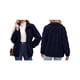 thumbnail image 3 of Chaqueta Suave y Cálida con Cremallera y Larga para Mujer Azul Marino L, 3 of 7