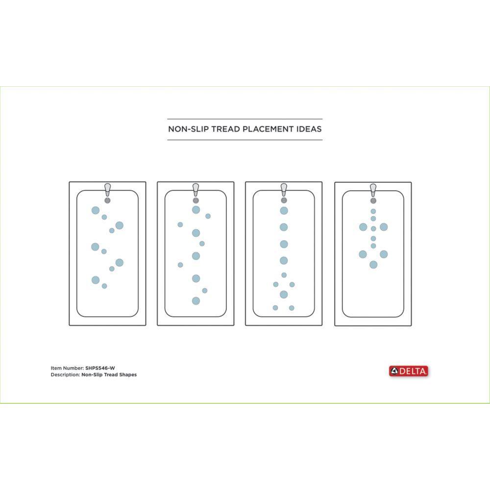 Non Slip Tread Shapes in White (10-Pack)