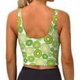 thumbnail image 3 of Lsque Kiwi Lemon Printed Women'S Sports Bra, Compression, Moisture Wicking, High-Impact Sports Bra For Women,Supportive sports bra-Medium, 3 of 9