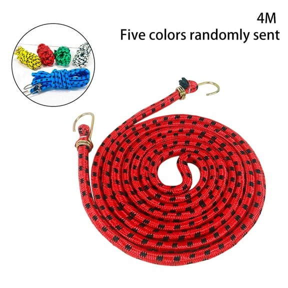 Lanfini Heavy Duty Bungee Cords with Hooks Extra Long Elastic Straps for Truck Bike Motorcycle Luggage Tie Down Ropes 1.5M-10M Random Colors