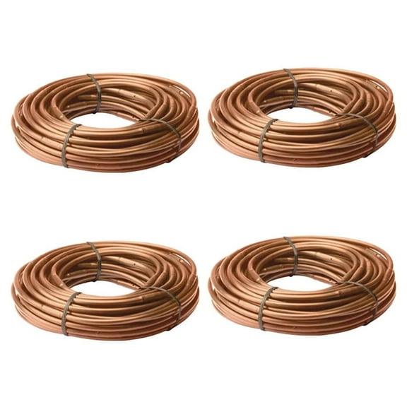 200 Feet Rain Bird Drip Irrigation Pressure Compensating 1/4" Emitter Tubing Emitters built-in!