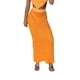 thumbnail image 4 of VISgogo Falda de punto de ropa de playa para mujer, Raya / Color sólido Cintura alta Slim Fit Hollow Summer Half Dress Prenda VISgogo moda, 4 of 9