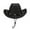 Black, variant on Fgnfyis Summer Holiday Fashion Casual Style Sun Hat Outdoor Shade Cowboy Cap with Lanyard Beige One Size