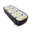thumbnail image 6 of Vsdgher Childish Dinosaur Print Pen Case Leather Pencil Pouch Markers Holder Big Capacity Bag with Zippered Pocket for Stationery Tool, 6 of 6