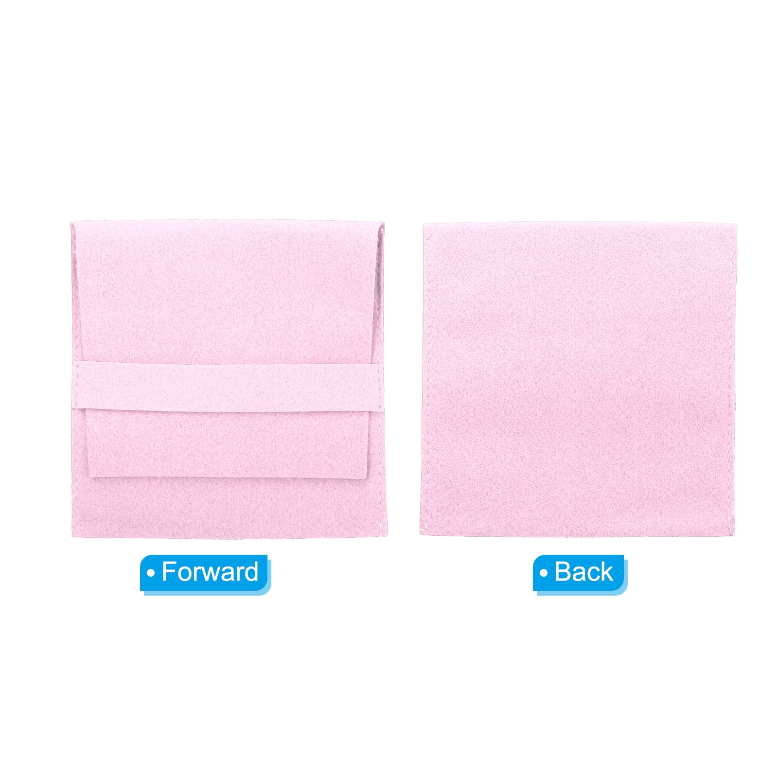 Unique Bargains Microfiber Storage Bags with Band Pink