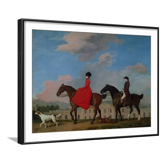 Art.com Printed Animals Figurative Framed Art Print, 21" x 27", by George Stubbs