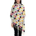 thumbnail image 4 of Cauagu Polka Dot Print Women Wrap Shawl tassels Scarves Retro Scarf 77.6"X28.3", 4 of 8