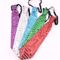 thumbnail image 3 of LED Mens Party Tie, Lights Sequins Bowtie Wedding Multiple Color, Mens Fashion Flashing Skinny Tie, for Weddings, Parties, Costumes, Halloween, 3 of 8