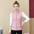 thumbnail image 3 of Women's Padded Vest Autumn Winter Ultra Light Zipper Closure Warm Sleeveless Jacket Slim Fit Windproof Stand-up Collar Waistcoat for Home Work, 3 of 8