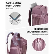 WANDF 18 Carry on Travel Backpack with Clear Toiletry Bag,30L Airline Approved Personal Item Bag 18x14x8 with USB Port, Laptop Backpack Casual Daypack for Weekender Business(Pink)