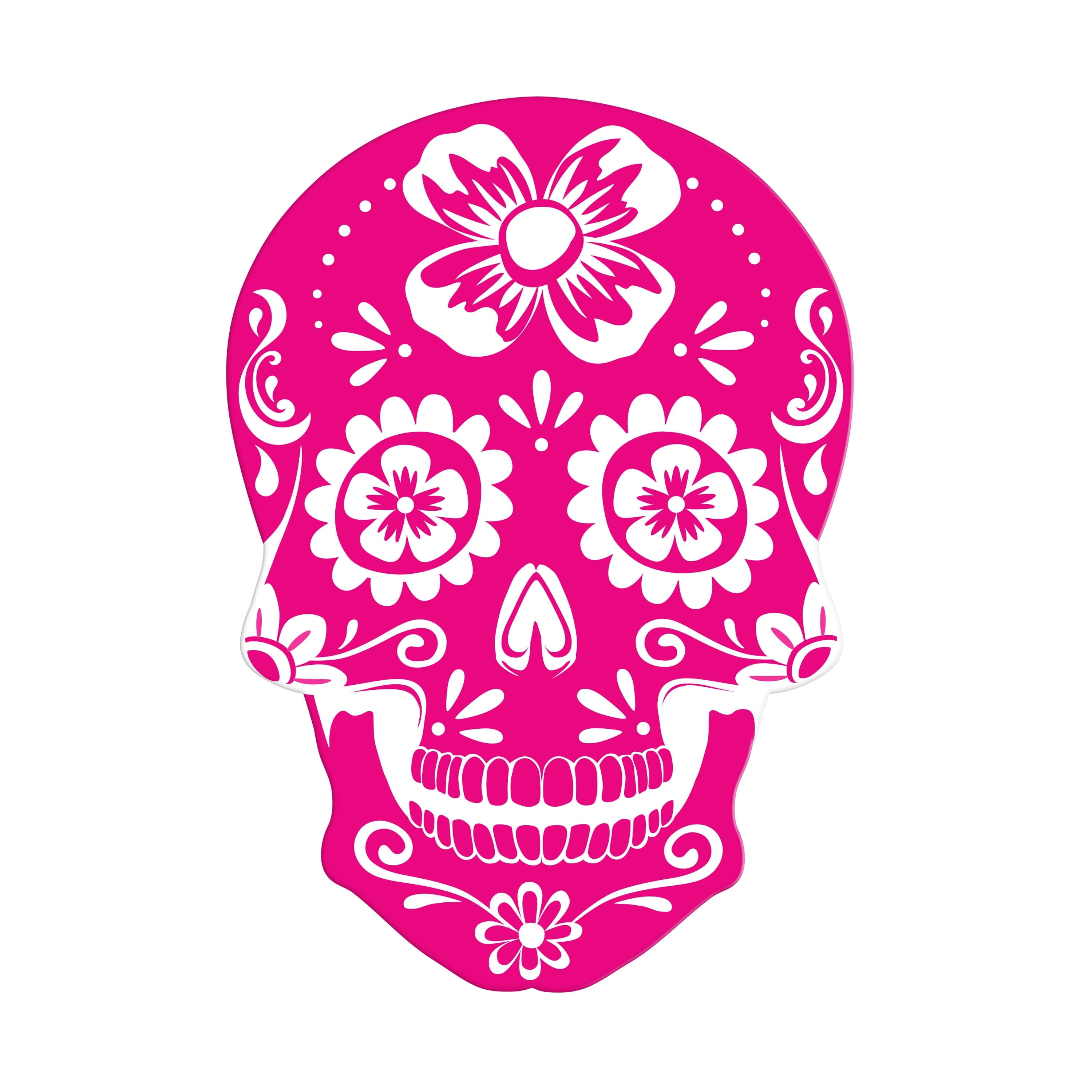 Paper Skull Cutouts Decoration, Multicolor, 12 Pieces, Halloween by Way To Celebrate