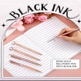 thumbnail image 4 of LNGOOR 8pcs/kit Rose Gold Ballpoint Pens Set With Liquid Sand And Rhinestone Decoration  Black Ink  Ideal For Wedding  Office  Home Desk, 4 of 7
