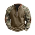 thumbnail image 4 of YUGYXL Sweatshirt for Men Stylish Spring 1/4 Zip Pullover Graphic Mens Camo Sweatshirt Sweatshirts C Camouflage XXXXL, 4 of 5