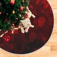 thumbnail image 5 of FMSHPON Valentine's Day Valentine's Day Hearts Xmas Christmas Tree Skirt Stand Mat for Holiday Party Decoration Indoor Outdoor 48 inches, 5 of 6