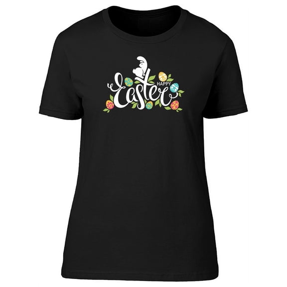 Happy Easter Bunny On Top T-Shirt Women -Image by Shutterstock, Female Small