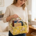 thumbnail image 5 of XINGAG Boho Storage Basket, Fabric Storage Organizer with Handles, Decorative Storage Bin, Collapsible Organizer for Toys, Clothes and Books, Decorative Basket for Nursery, Bedroom and Closet, 5 of 6