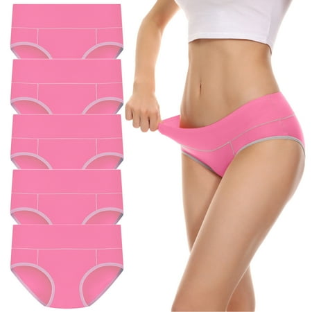 

zuwimk G String Thongs For Women Women Cotton Underwear Pack of 6pcs T-string Thong Panties Hot Pink 4XL