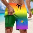thumbnail image 2 of WILLBEST Board Shorts Men Swim Trunks with Compresssion Liner Inseam Board Shorts Bathing Suit with Pockets 260, 2 of 5