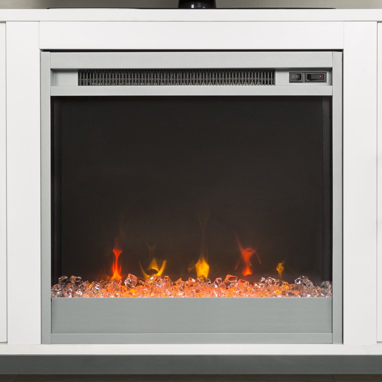 Manor Park Modern Fireplace TV Stand for TVs up to 58, White - Walmart.com