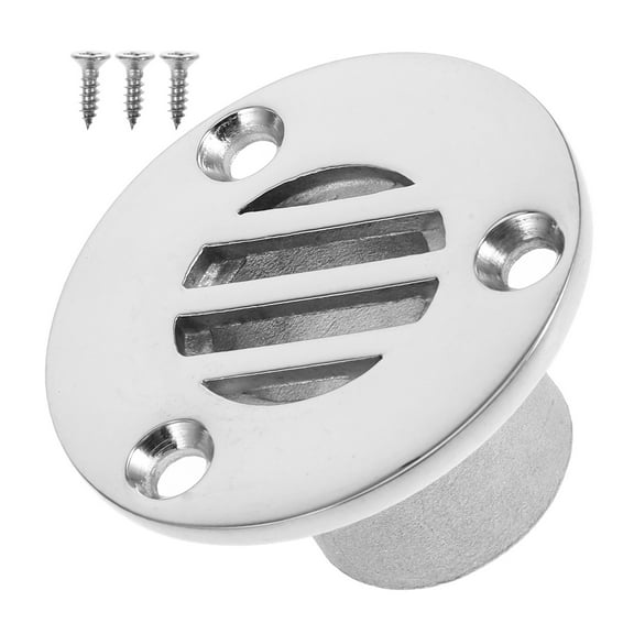 Soimiss 1Set Stainless Steel Boat Floor Drain Plug with Screws for Marine Use