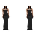 thumbnail image 2 of Qarigey Vestido de verano con hombros descubiertos para mujer, vestidos de estilo informal para niñas, fiesta en la piscina, banquete, ropa, Type1 NO1, 2 of 6