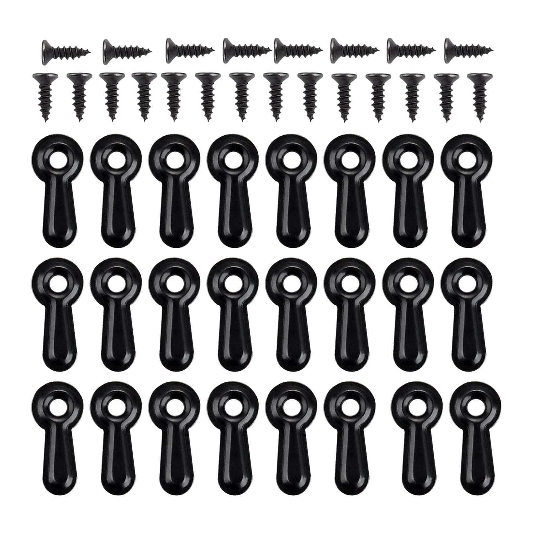 900 Picture Turn Button Fasteners Photo Frame Hardware and 900 Screws for Craft, Hanging, Drawing, Black