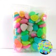 thumbnail image 3 of 100PCS Garden Pebbles Polished Glow in the Dark Decor Pebbles Outdoor Pebbles, 3 of 10