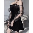thumbnail image 1 of Robes Gothiques Vintage en Maille Esthétique egirl Robe à Bretelles Transparente Plissée Chic Punk Hip Hop Grunge Emo Alt Vêtements, 1 of 14