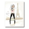 thumbnail image 2 of Designart Cute Girl By The Tour Eiffel In Paris Canvas Wall Art, 2 of 4