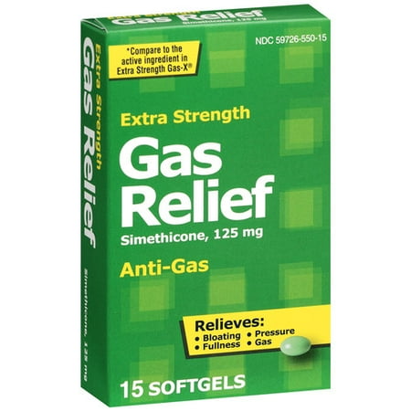 PL Developments Extra Strength Gas Relief 125mg Softgels, 15ct