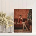 thumbnail image 2 of Retro Woman Holiday Travel Canvas Print, Vintage Style Wall Art for Home Decor, 2 of 8