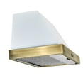 thumbnail image 3 of Forno Vittorio 36-Inch Wall Mount Range Hood, White with Antique Brass Trim, 424 CFM Airflow, Dishwasher-Safe Baffle Filters, Remote Control, 3-Speed Fan, Bright LED Lighting., 3 of 5