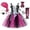 Black, variant on 2026 Girls Halloween Themed Tutu Dress Set, Sleeveless Spaghetti Strap Tulle Dress,Holiday Stage Party Outfit for Little Girls 1-12 Years