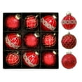 thumbnail image 2 of Adornos de bolas de Navidad 8cm | Decoraciones de plástico para árboles de formas especiales • Multicolor, azul, rojo, azul oscuro • Colgantes navideños colgantes duraderos para el hogar y, 2 of 6