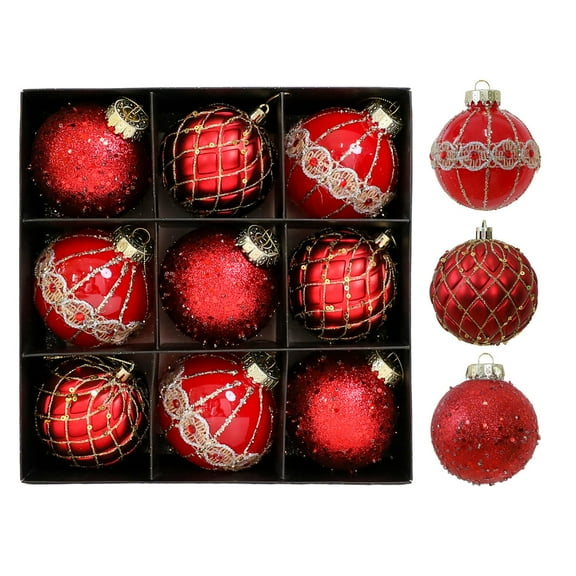Painted Special-Shaped Christmas Ball Ornaments with Colorful Designs, 8cm Tree Decorations for Home Window Display, Perfect for Festive Celebrations and Holiday Atmosphere Creation