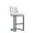 White, variant on Manhattan Comfort Serena Upholstered Barstool with Steel Base in Gray